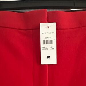 Ann Taylor Vibrant Red Trousers